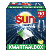 Sun Kwartaalbox: Sun Optimum All-in 1 Vaatwascapsules Citroen (90 vaatwastabletten)  SSU00125